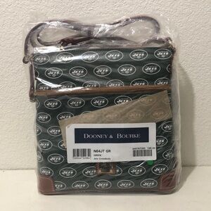 Dooney & Bourke New York Jets Crossbody Green Shoulder Bag NFL 10”x4”x10.5” New